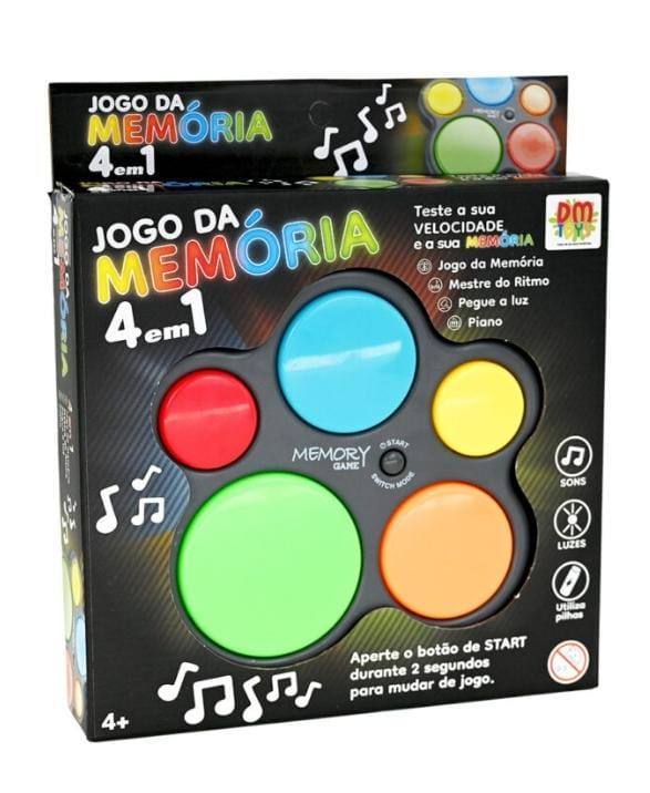 JOGO DA MEMORIA 4 EM 1 C/SOM E LUZ